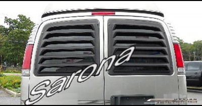 Custom Chevy Express Van  All Styles Rear Louver (1996 - 2024) - $269.00 (Part #CH-003-RL)